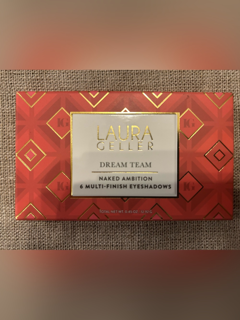 Laura Geller Dream Team Eyeshadow Palette - Red & Gold Packaging